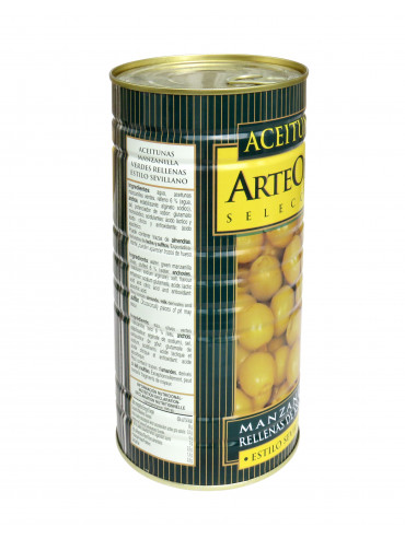 Aceitunas Gourmet Rellenas de Anchoa Arteoliva 1,450Kg